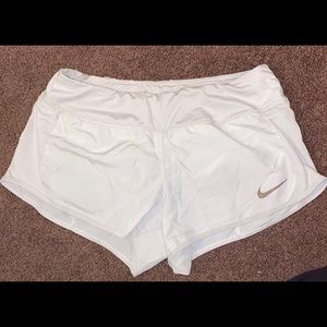 Dri fit white nike shorts